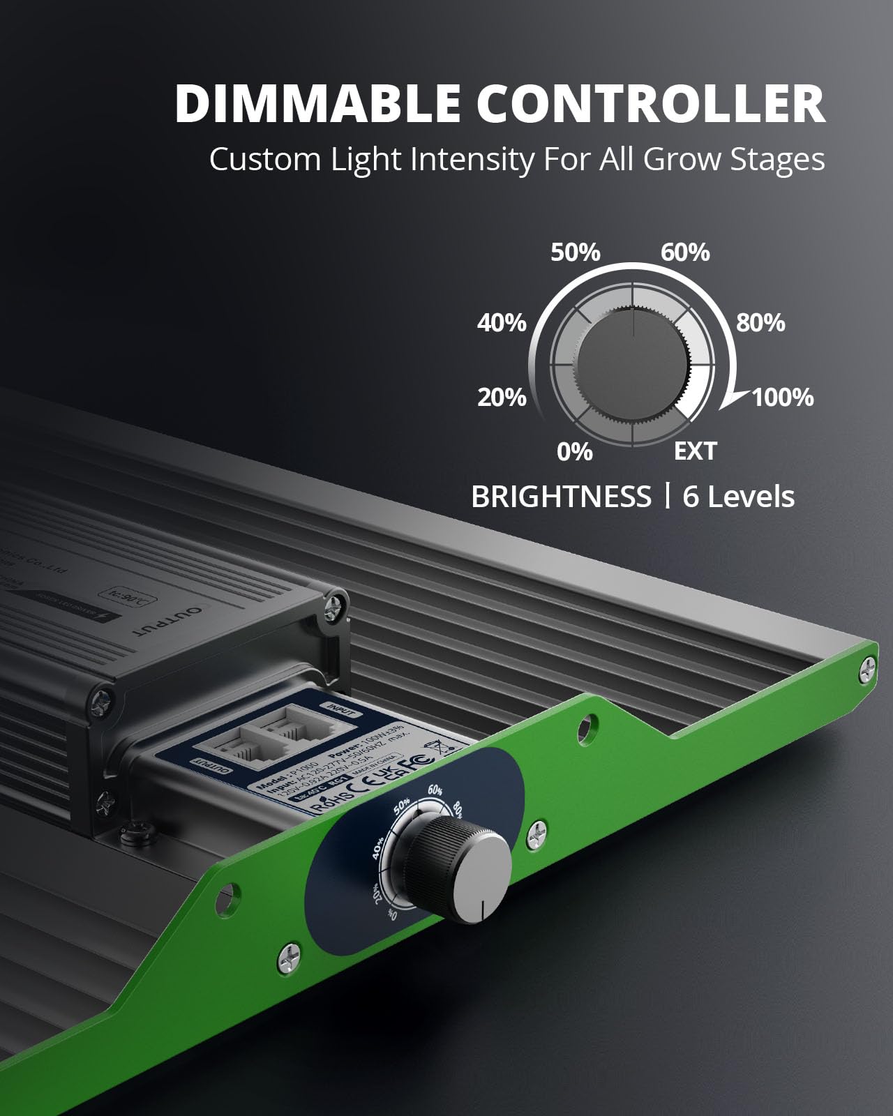 VIPARSPECTRA dimmer and control knob for precise intensity adjustments and stage tuning