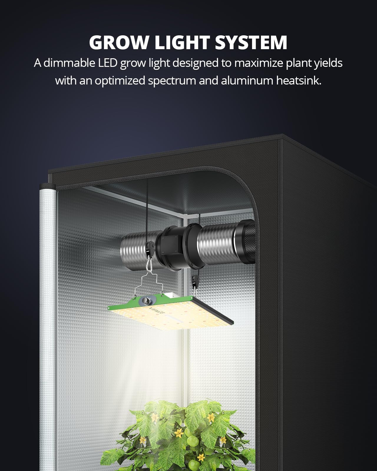 VIPARSPECTRA dimmer knob and power switch close-up enabling easy intensity adjustments