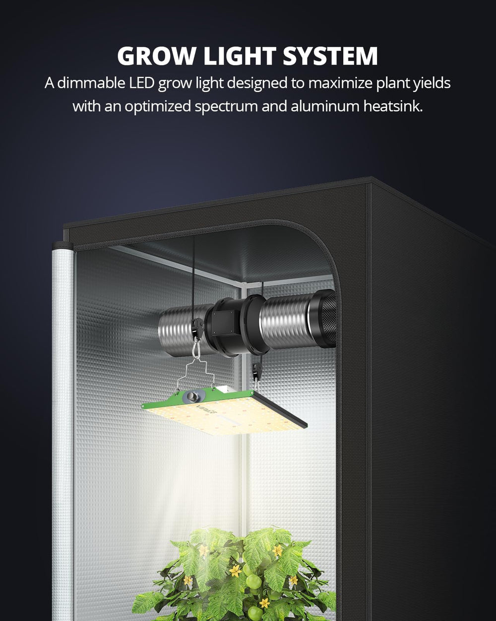 VIPARSPECTRA dimmer knob and power switch close-up enabling easy intensity adjustments