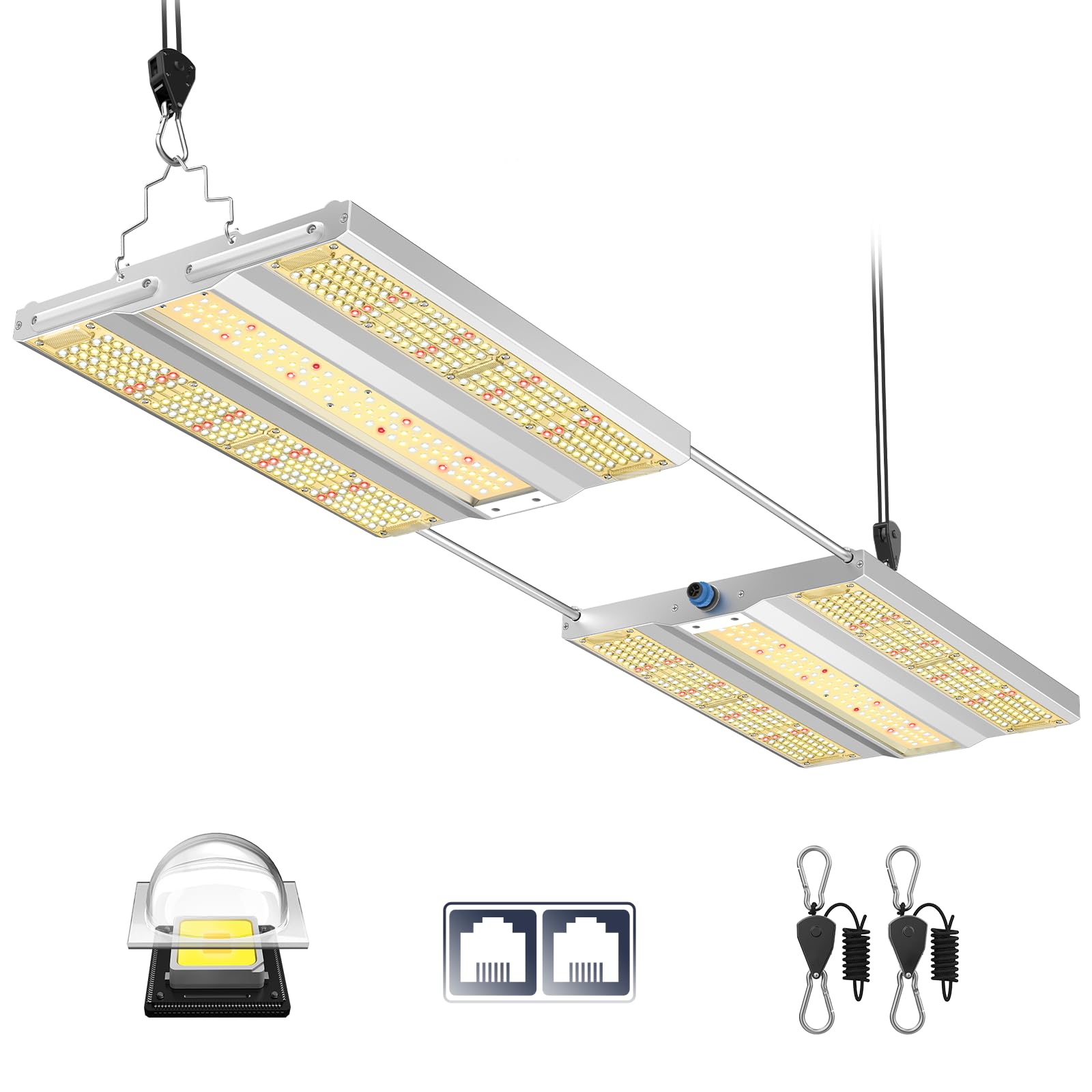 VIPARSPECTRA XS3000 Pro front view showing full-panel LEDs and even lighting benefit