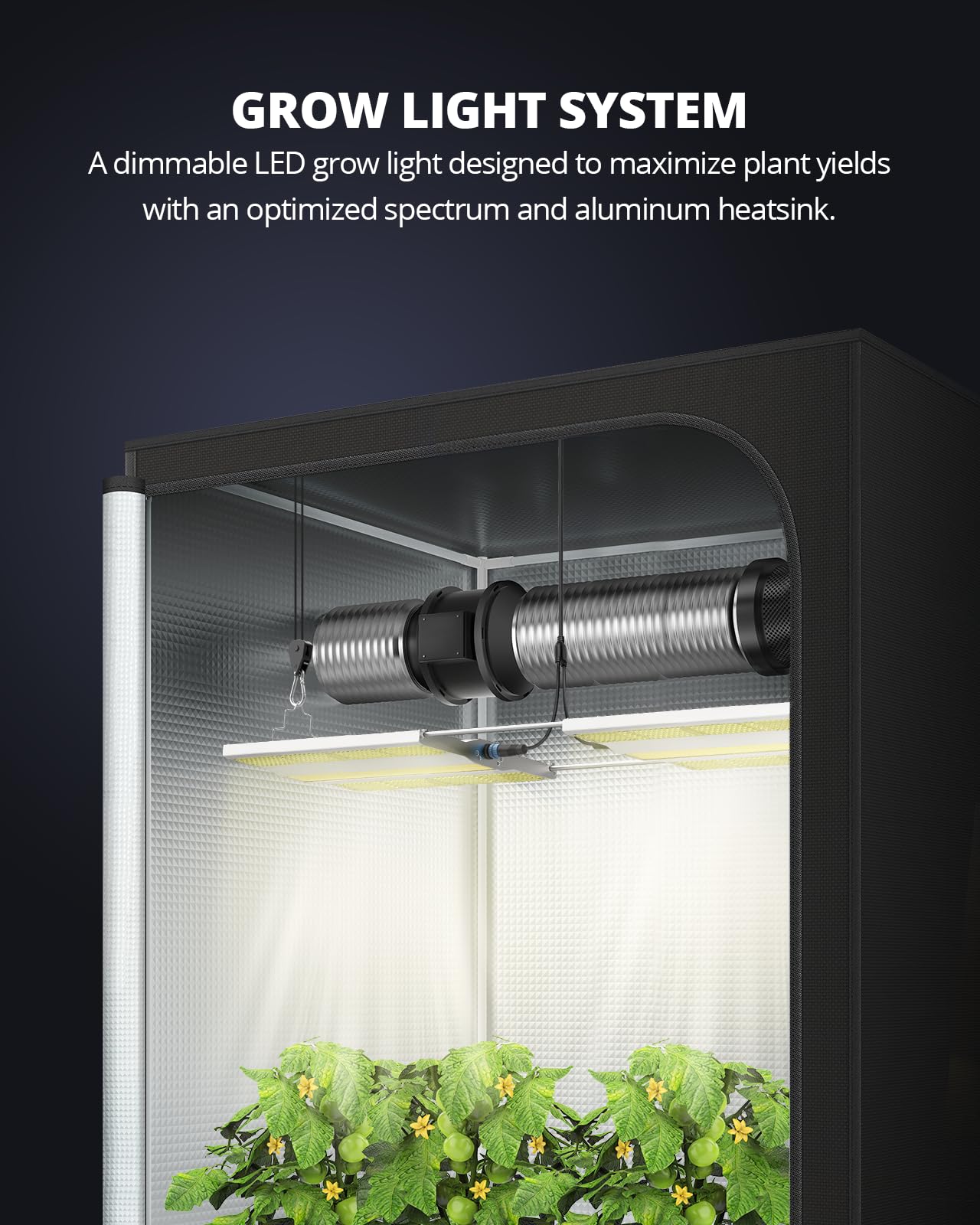 VIPARSPECTRA XS3000 Pro in greenhouse lifestyle scene improving plant density