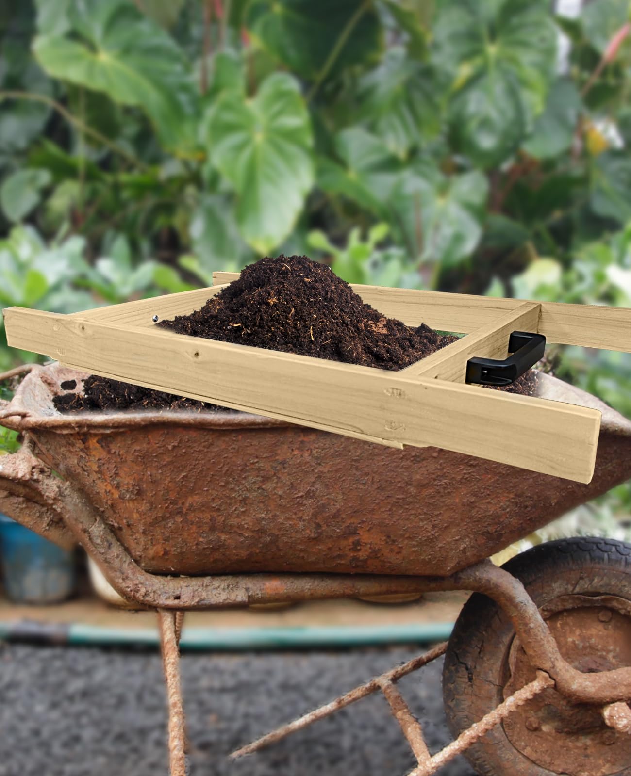 VIPMORE wooden frame detail showing rustic light frame for easy handling