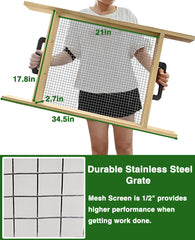 VIPMORE close-up of 1/2 inch mesh screen showing durable filtering benefit