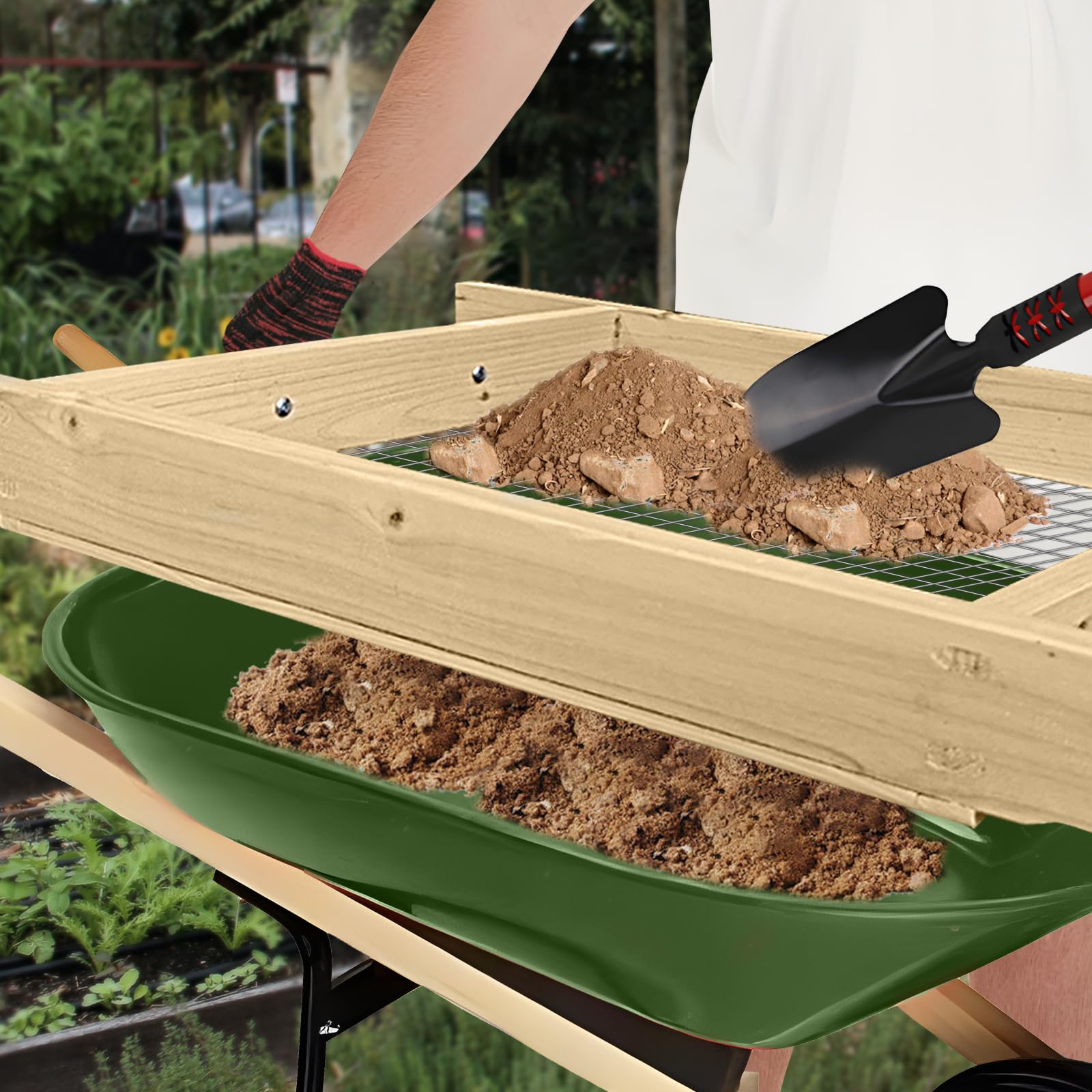 VIPMORE size comparison with shovel for quick scale and capacity view