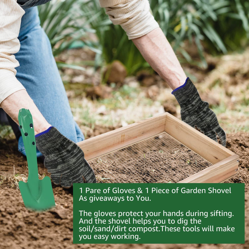 VIPMORE sifter in use separating compost and creating smoother potting mix benefit