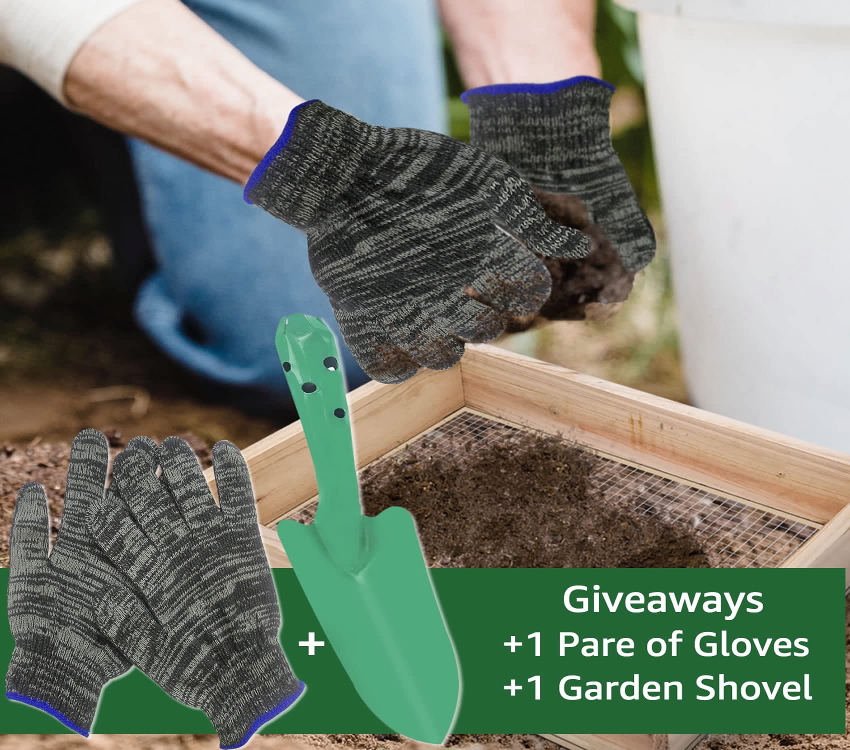 VIPMORE sifter held in hand to show scale, lightweight for comfortable handling