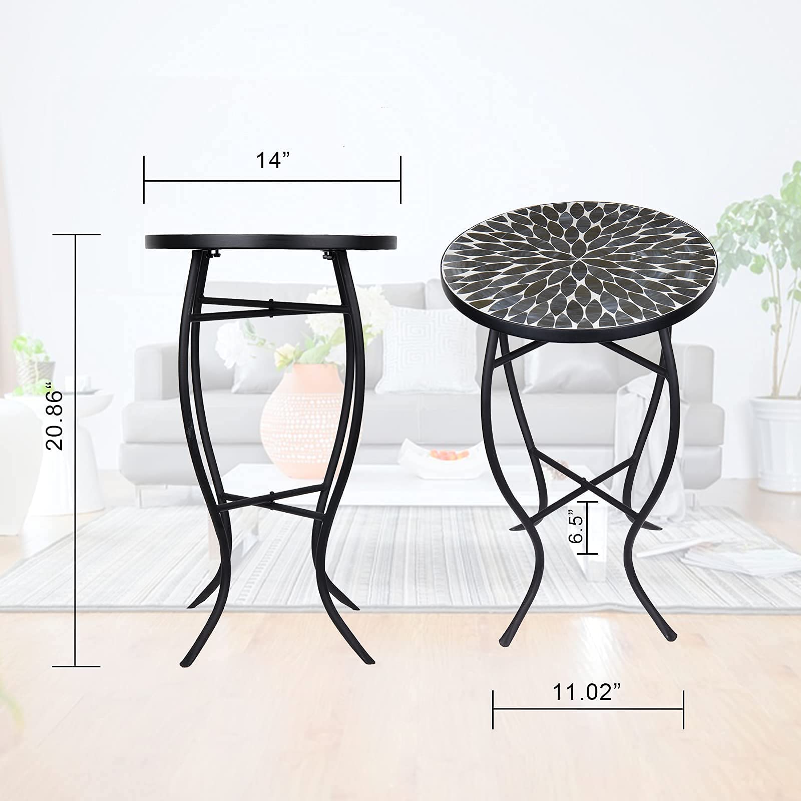 Vipush table beside pool lounge showing weather-resistant surface and outdoor suitability
