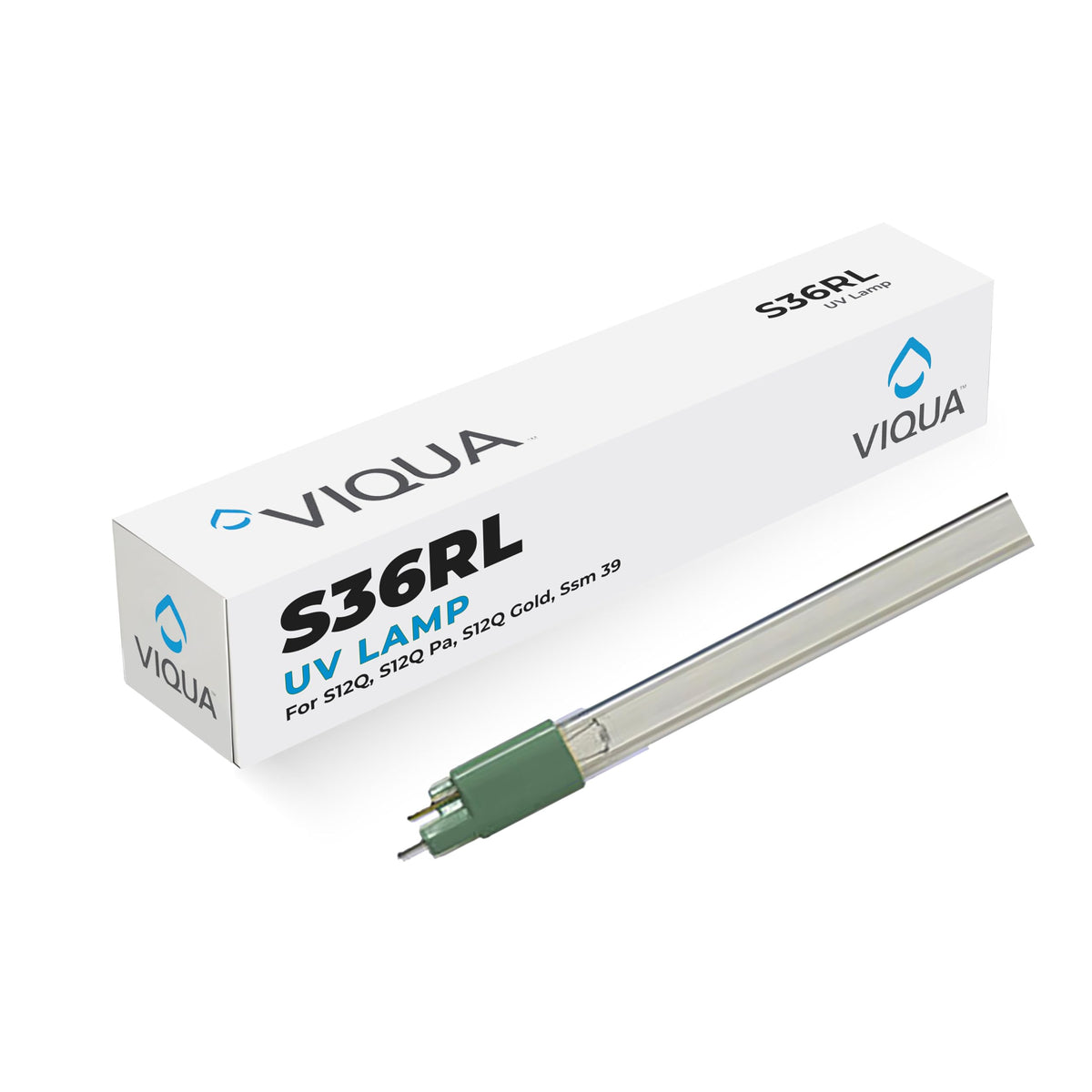 Viqua S36RL front packaging showing lamp and brand for easy identification and correct fit