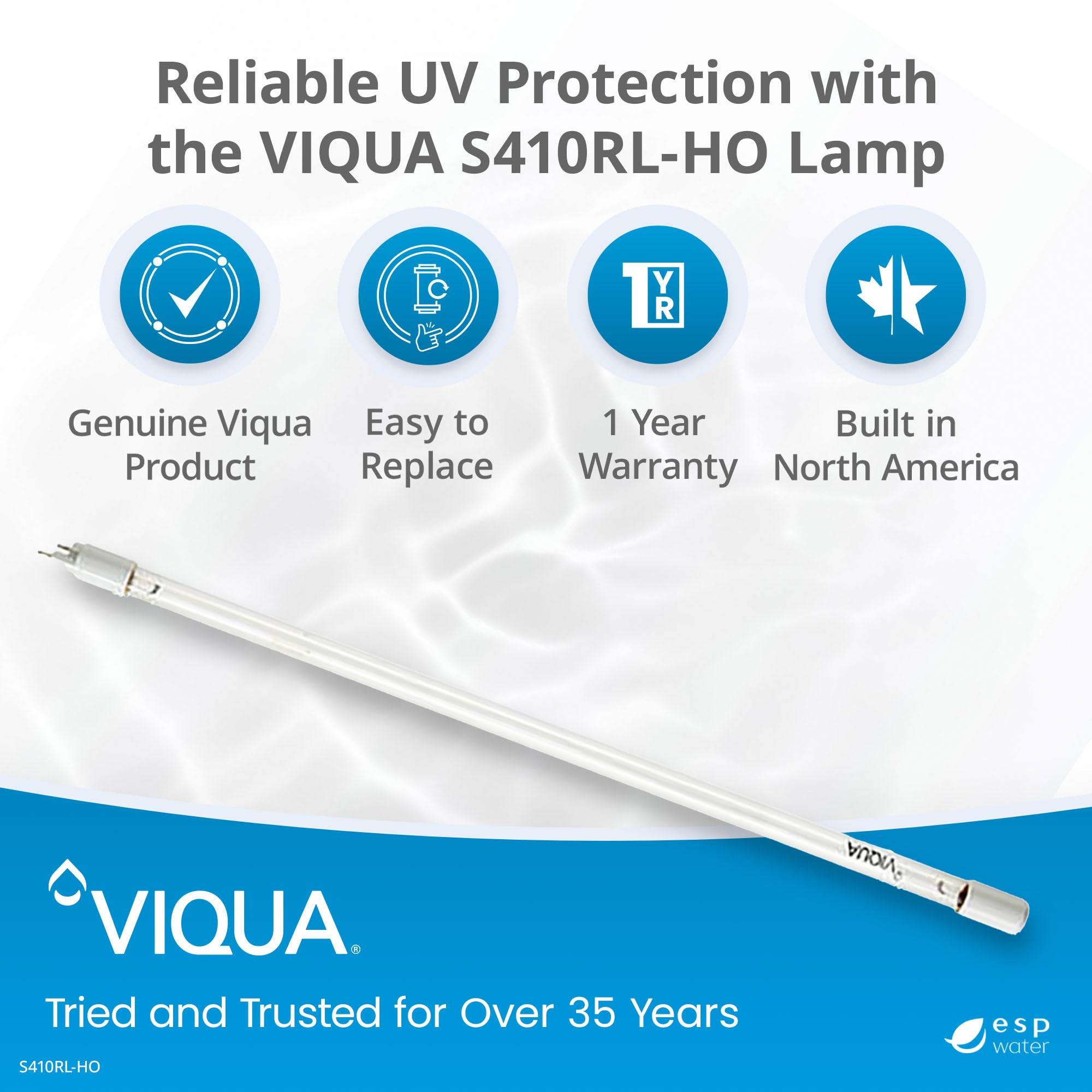 Viqua double boxed packaging protecting lamp during shipping benefit