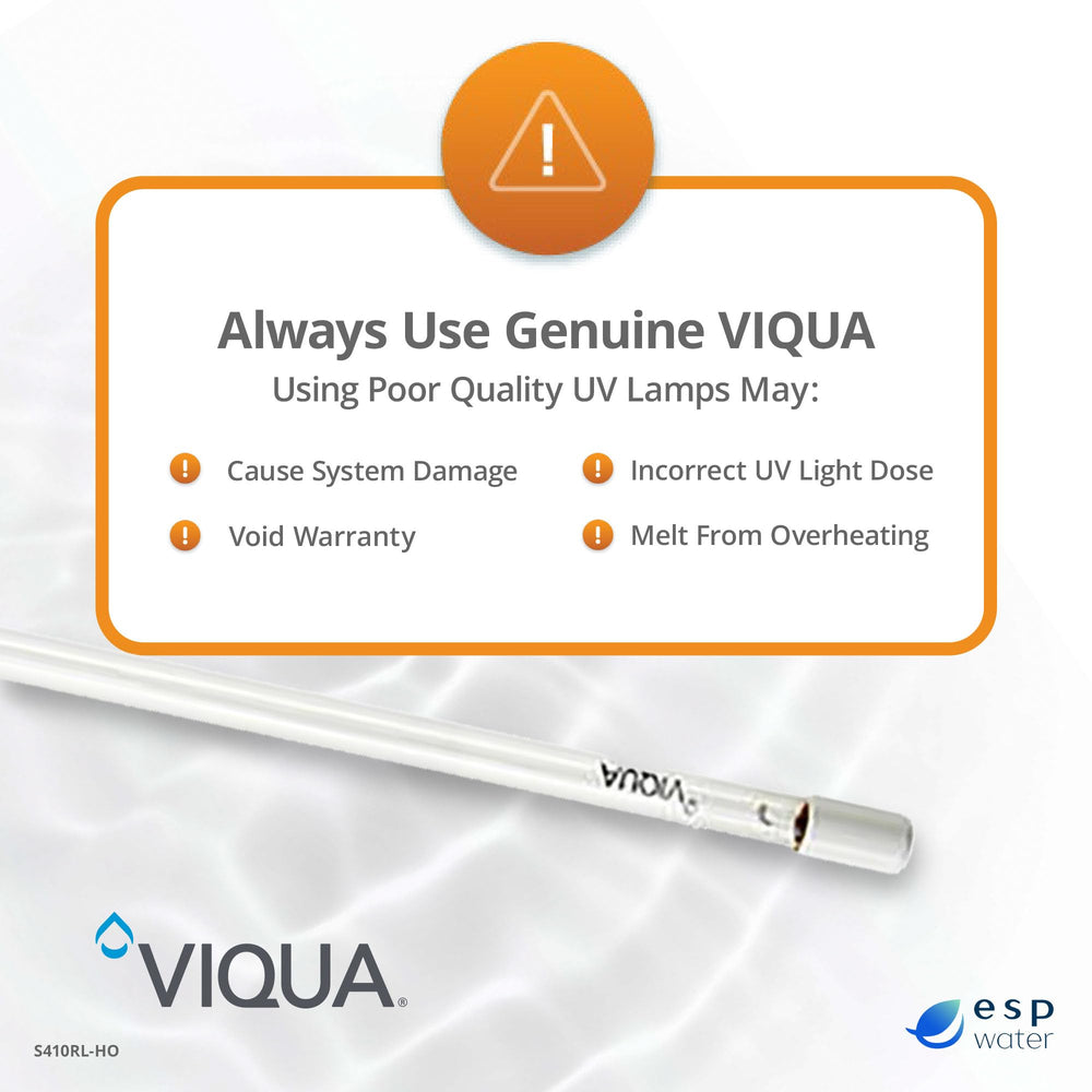 Viqua lamp next to ruler showing scale for accurate replacement fit