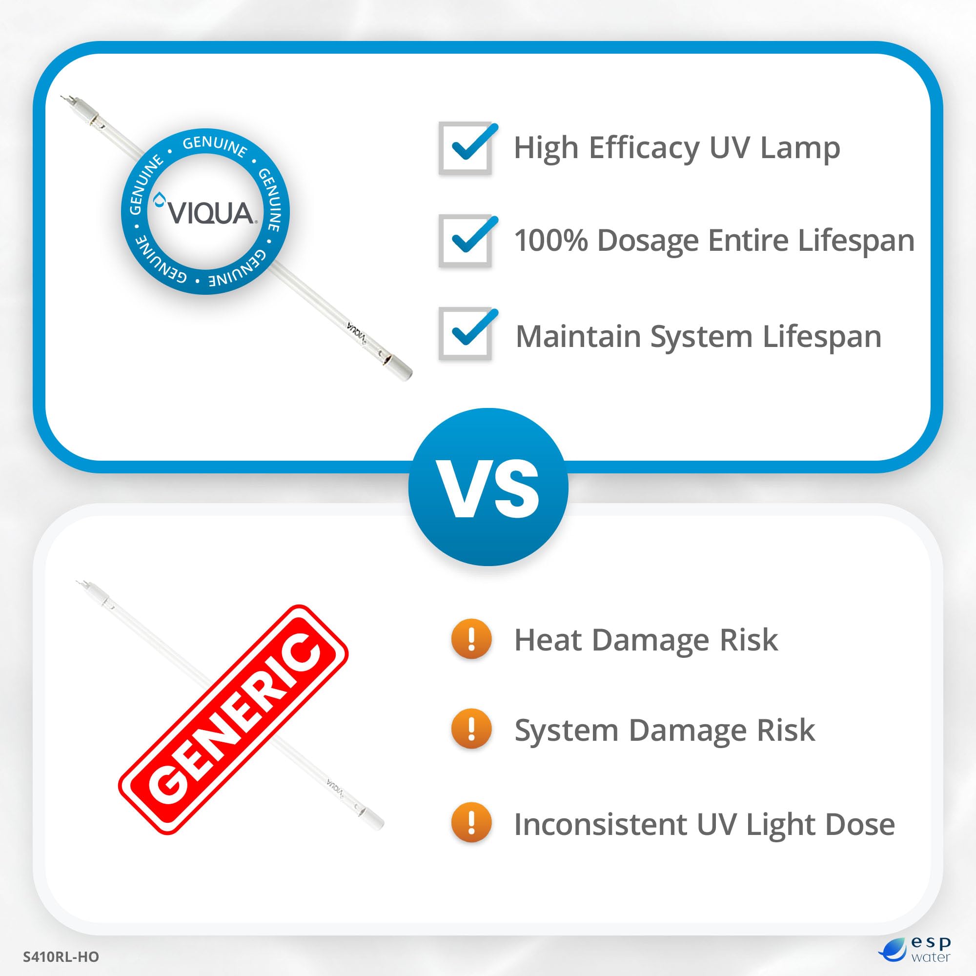 Viqua lamp being replaced in system showing simple maintenance benefit