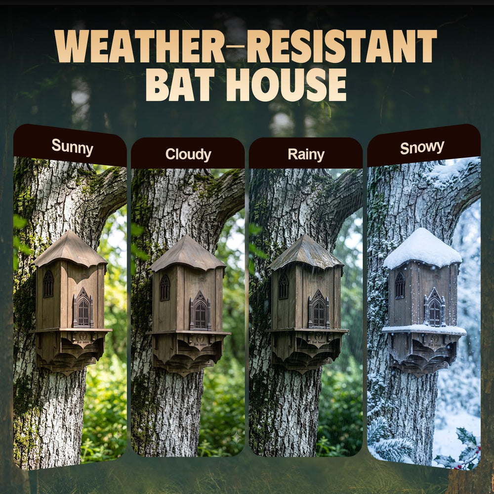 VIREESR bat house in garden lifestyle scene demonstrating eco-friendly pest control benefit