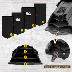 VIREESR bat house mounted on pole 15 feet high, easy mounting for optimal flight access