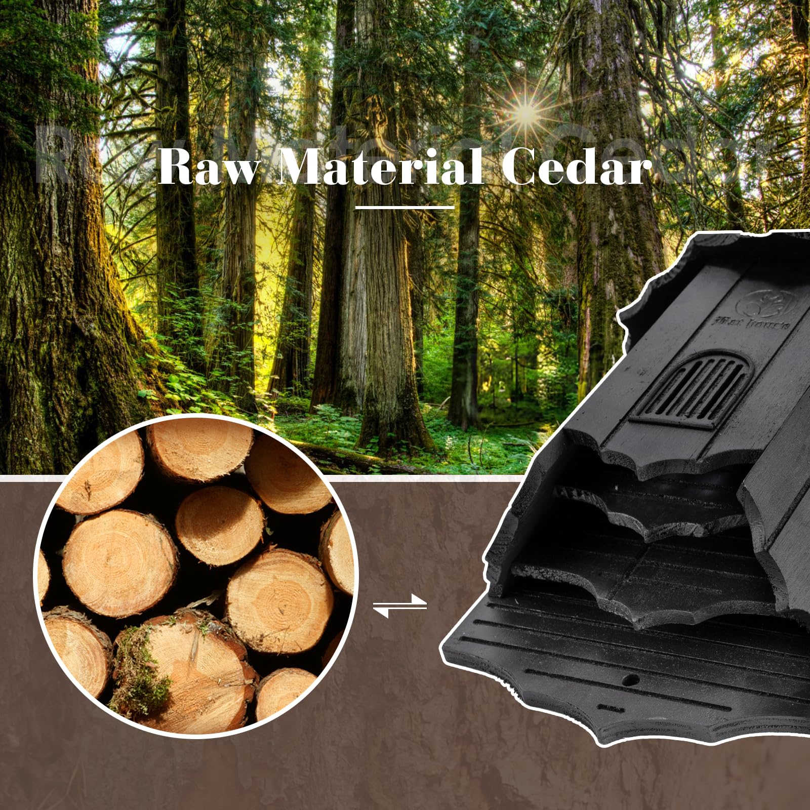 VIREESR bat house beside a ruler for scale, compact footprint fits many outdoor spots