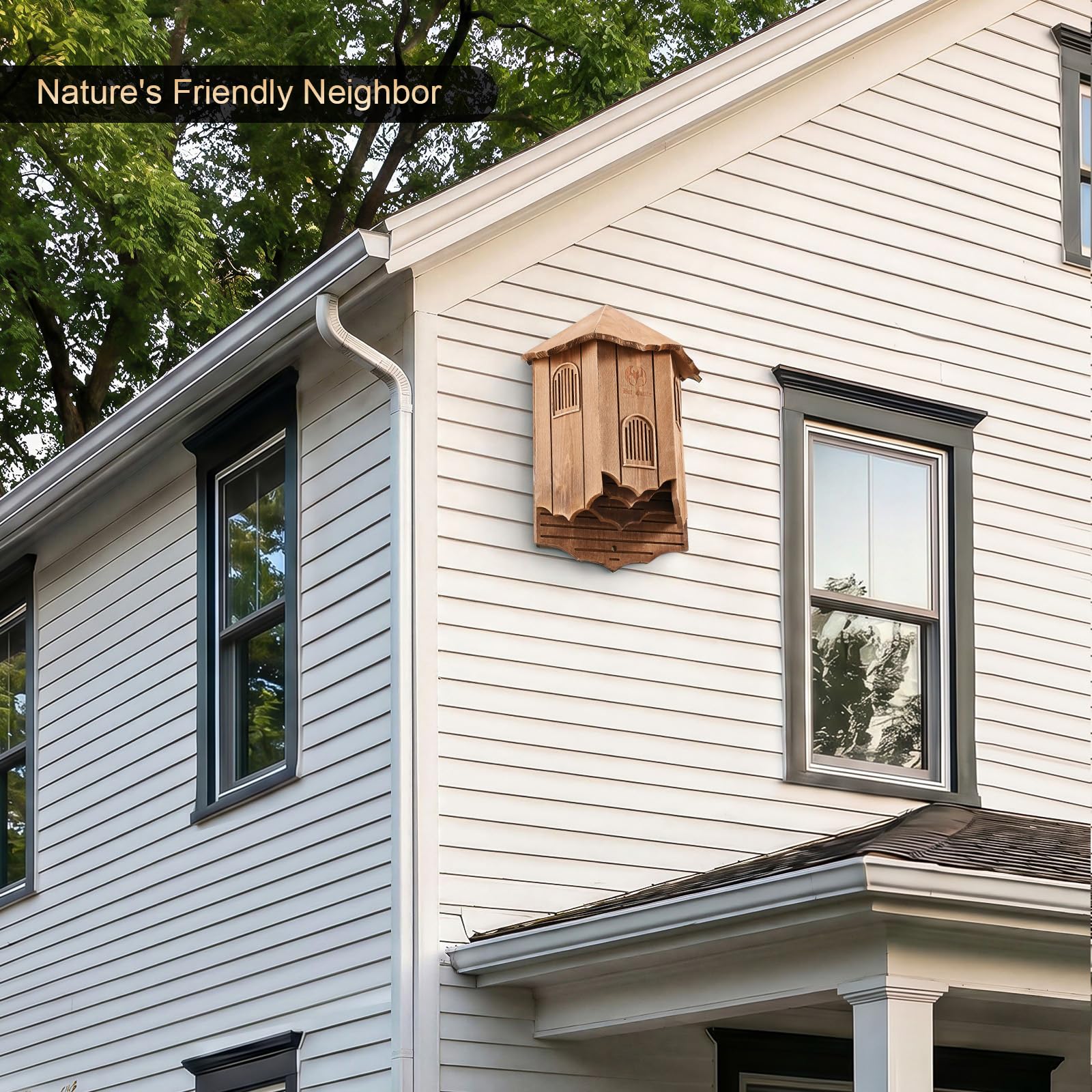 VIREESR mounted on pole in yard demonstrating proper height and safe placement benefit