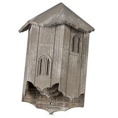 VIREESR front view of cedar bat house showing durable exterior and entry benefit