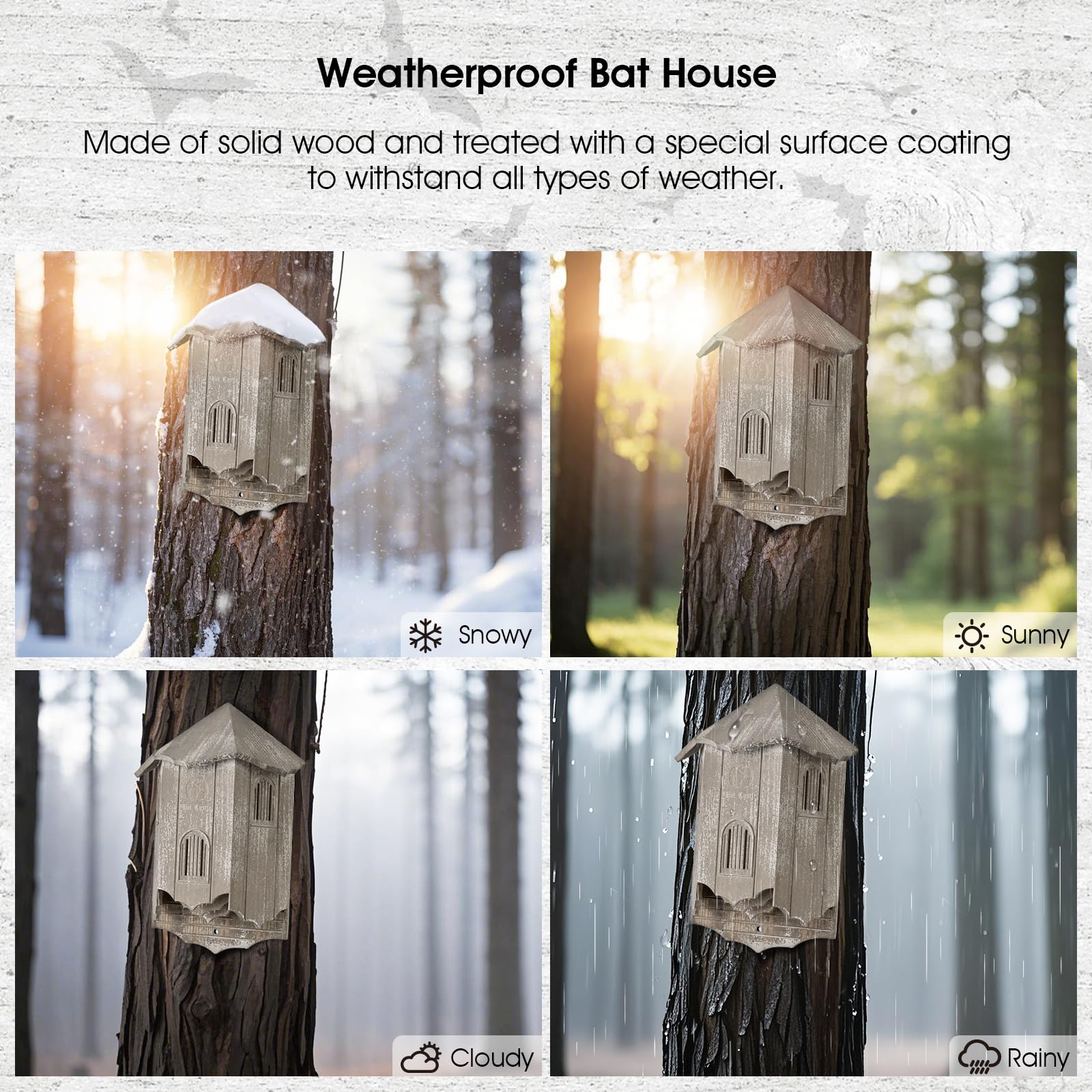 VIREESR bat house in garden lifestyle scene showing habitat support benefit