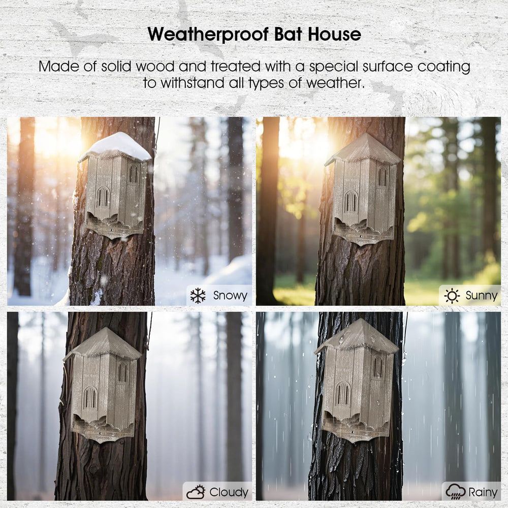 VIREESR bat house in garden lifestyle scene showing habitat support benefit