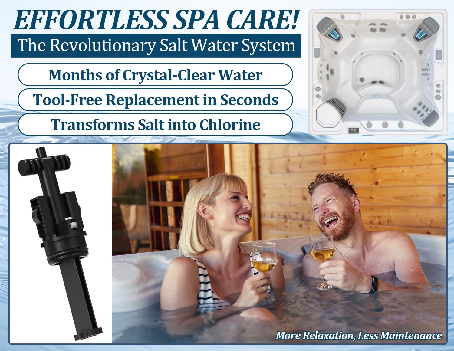 Virellionixis in a spa lifestyle setting illustrating softer water enjoyment