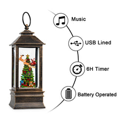 VISFLAIR close-up of flying Santa and Christmas tree enhancing holiday charm