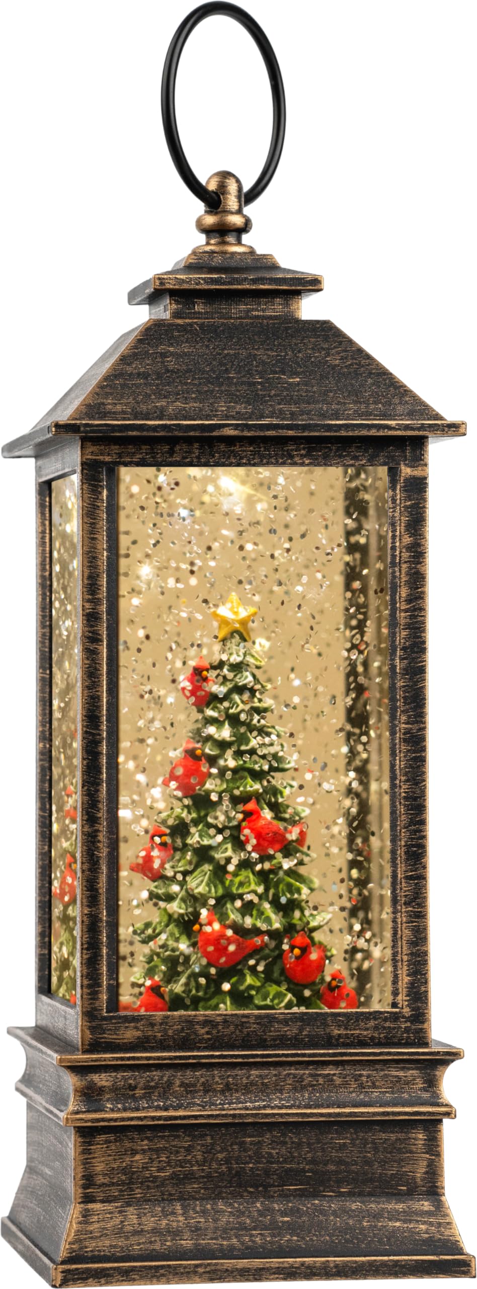 VISFLAIR front view lantern glowing to create festive ambiance