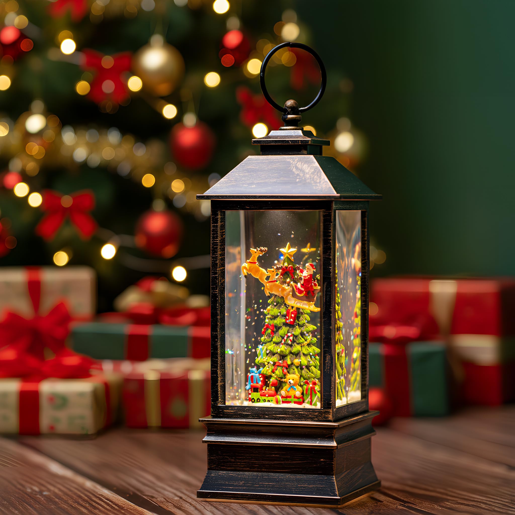 VISFLAIR glitter swirl in motion creating sparkling seasonal atmosphere
