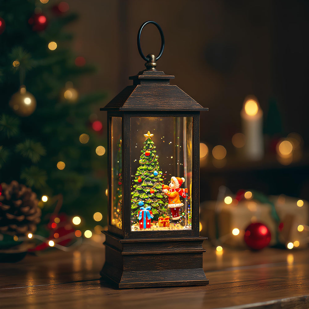 VISFLAIR illuminated globe at night creating cozy holiday mood benefit