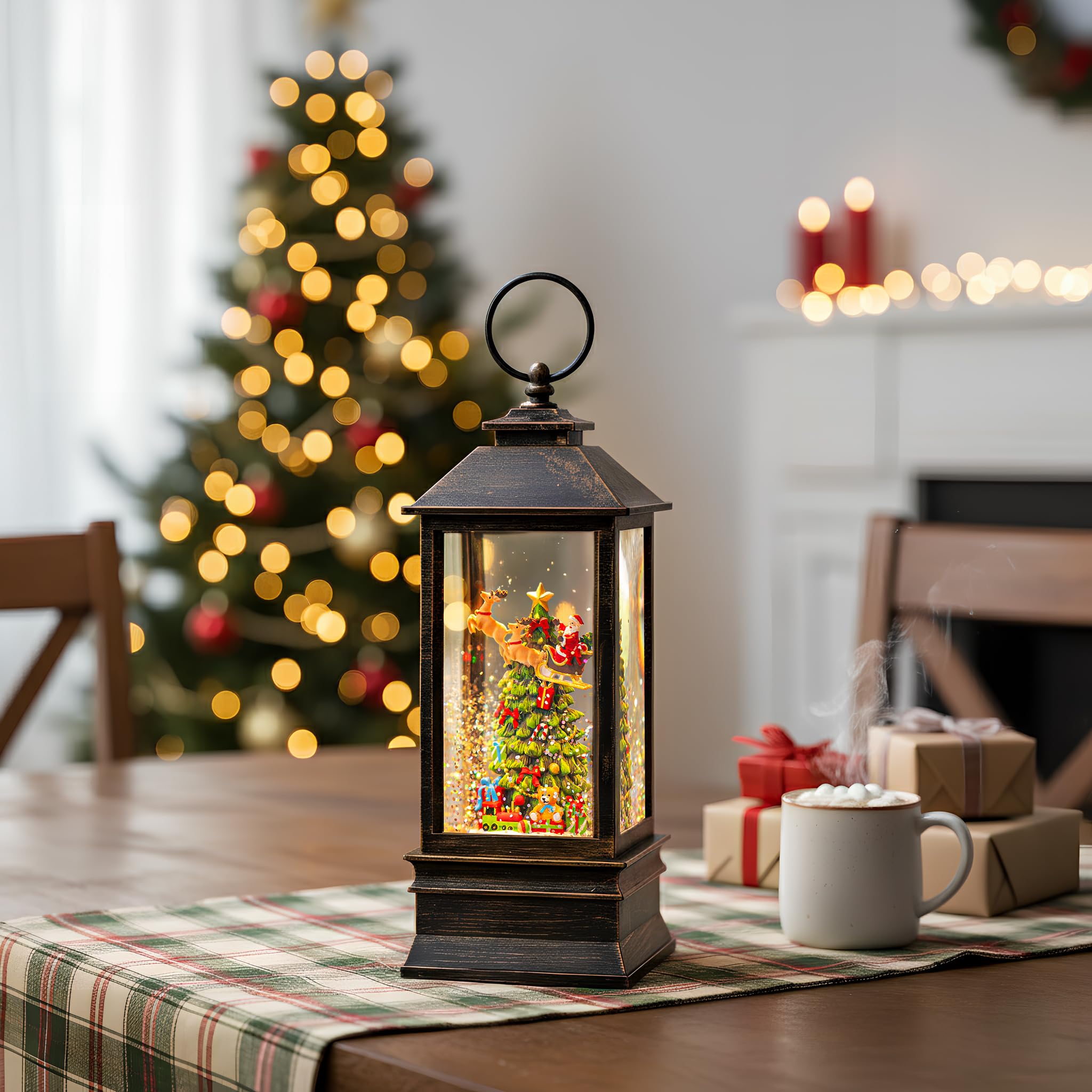 VISFLAIR lit at night producing warm ambient light for cozy settings