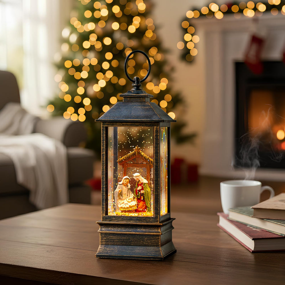 VISFLAIR on mantel for size comparison and holiday focal point