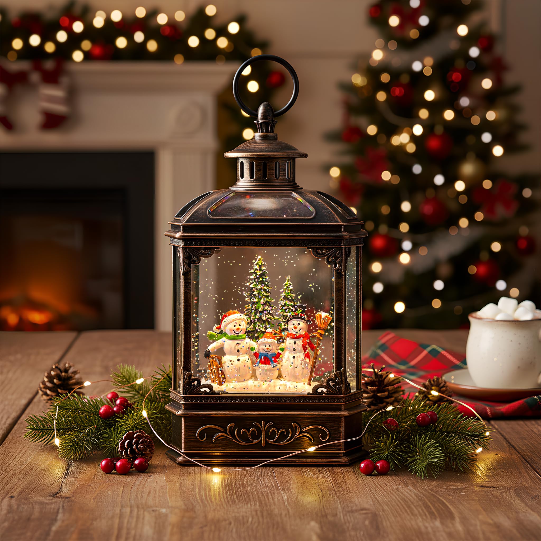VISFLAIR tabletop for scale among seasonal decorations as festive accent