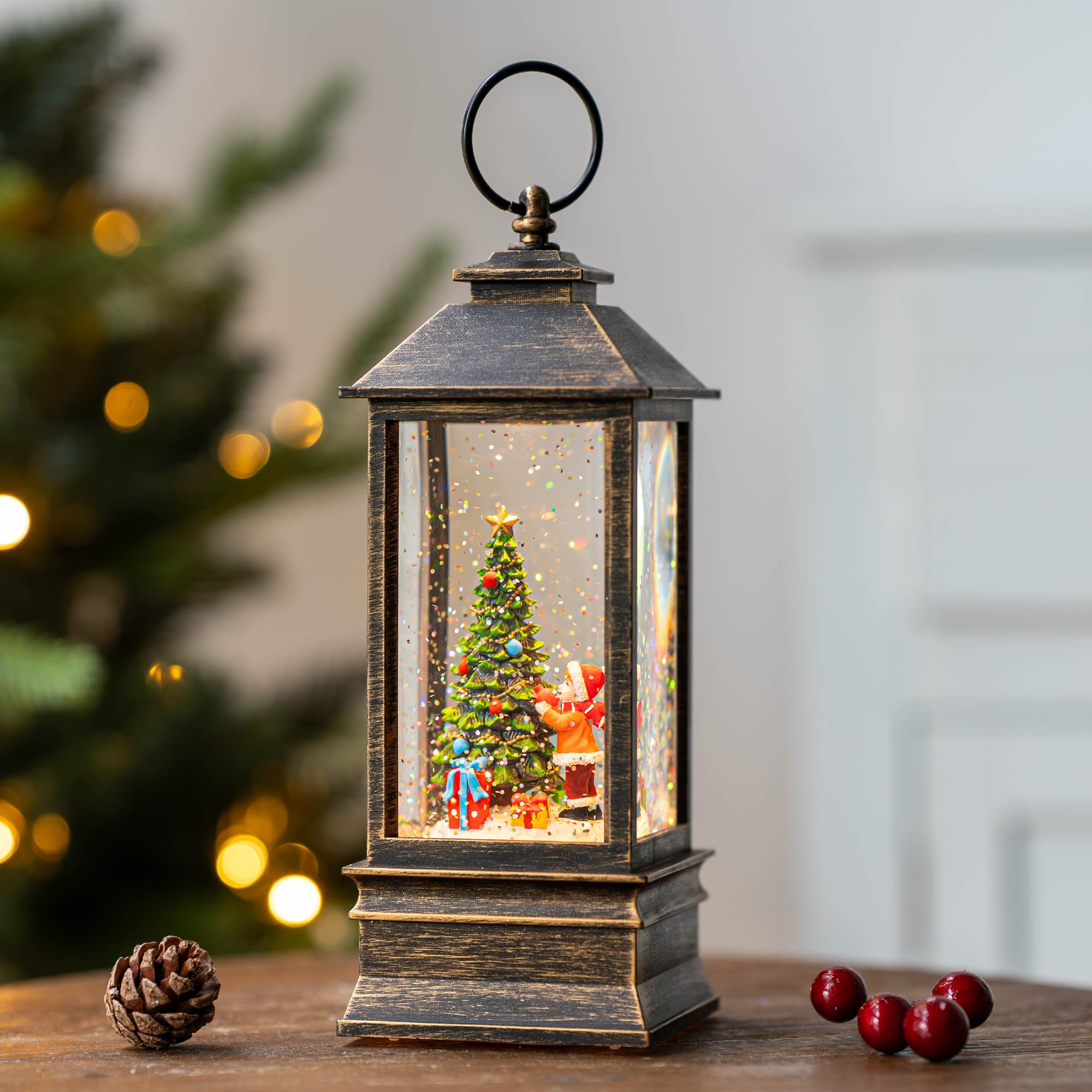 VISFLAIR globe on mantel showing scale and placement convenience benefit