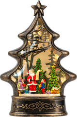 VISFLAIR lantern front view showing tree cutout and glowing scene