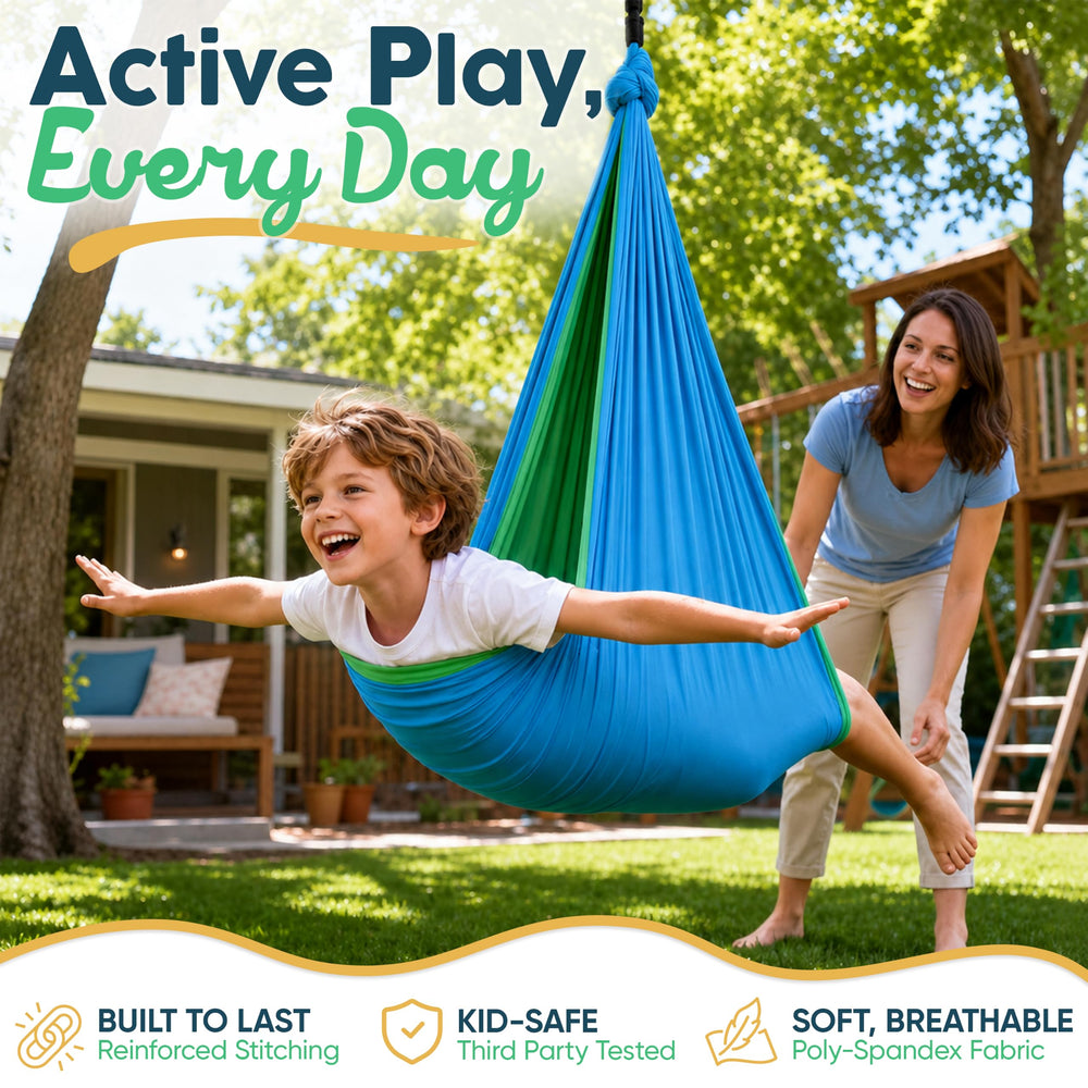 VISSE outdoor installation on a tree branch offering secure, nature-friendly play