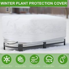 VitalCozy cover in use on balcony planter protecting seedlings from frost