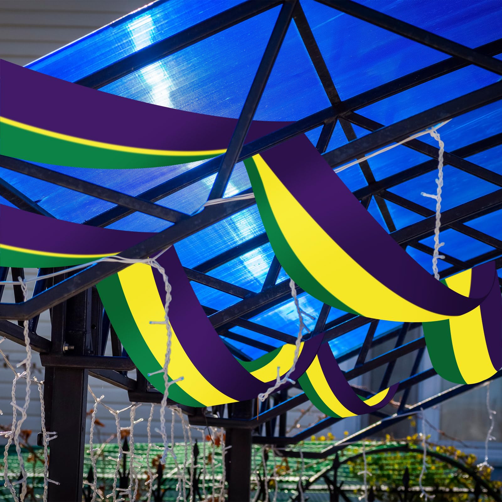 VitalCozy buntings decorating a parade float for high-visibility event impact benefit