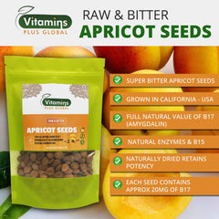 Vitamins Plus Global apricot kernels in a bowl illustrating serving ideas and crunch