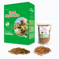 VITAMORSEL front packaging showing both dried and freeze-dried worm packs, convenient bulk benefit