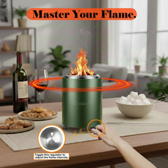 Vivagarden dual-wall stainless steel detail highlighting efficient low-smoke combustion