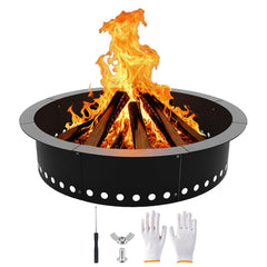 Vivagarden front view of 36-inch fire ring showing full shape and durable finish for safe containment