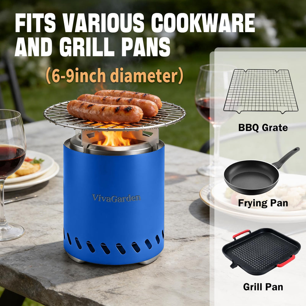 VivaGarden portable fire pit folded in carry bag for easy transport benefit