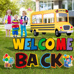 Vivantia front view school bus sign showing bold welcome and curb appeal