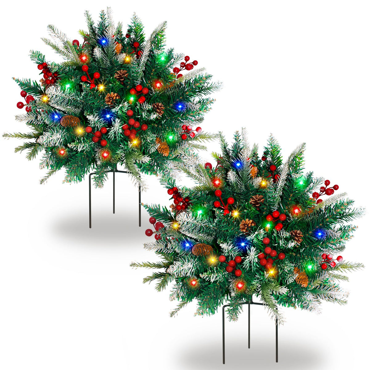VivaPeak front view in planter showing finished festive curb appeal