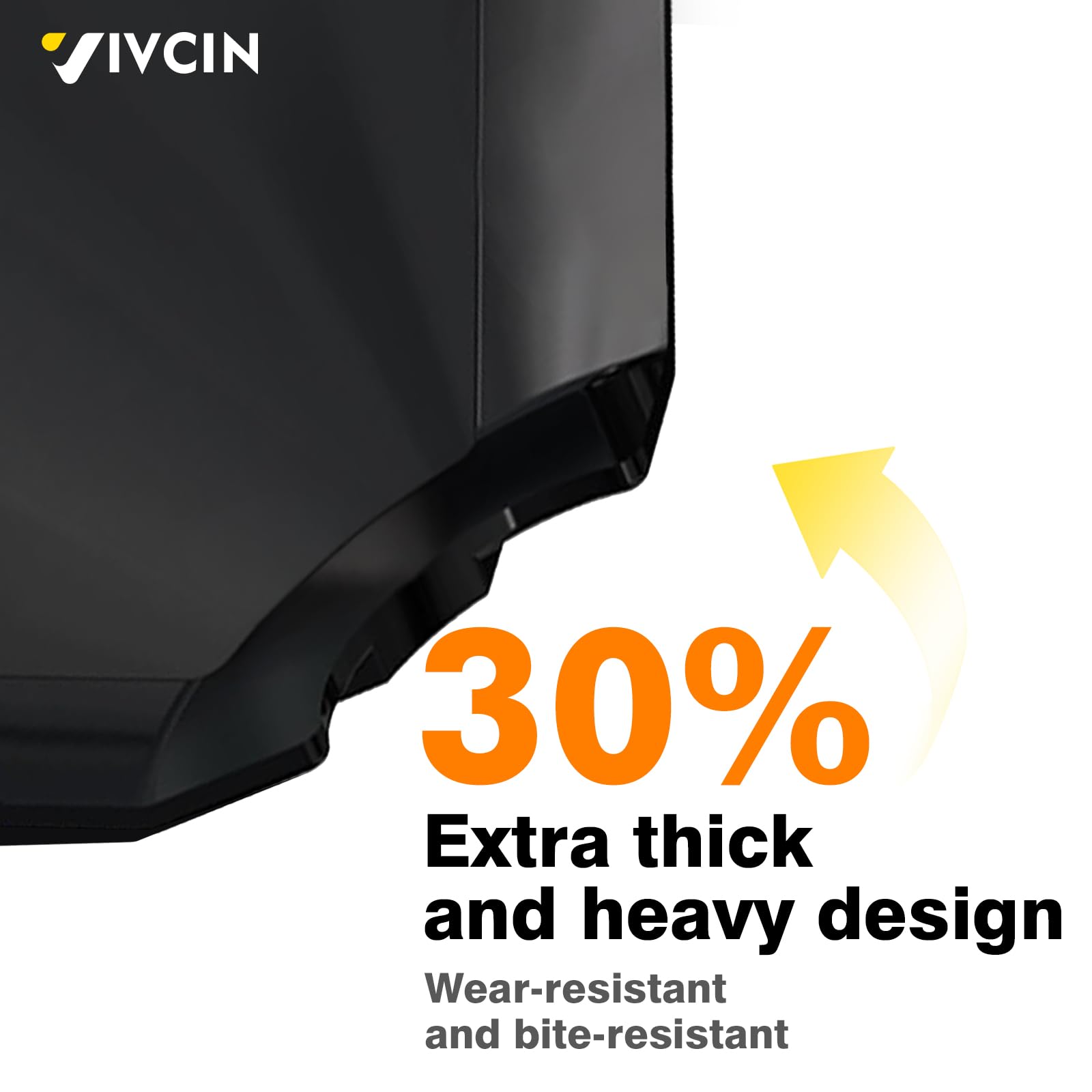 VIVCIN baffle beside feeder illustrating large size and fit