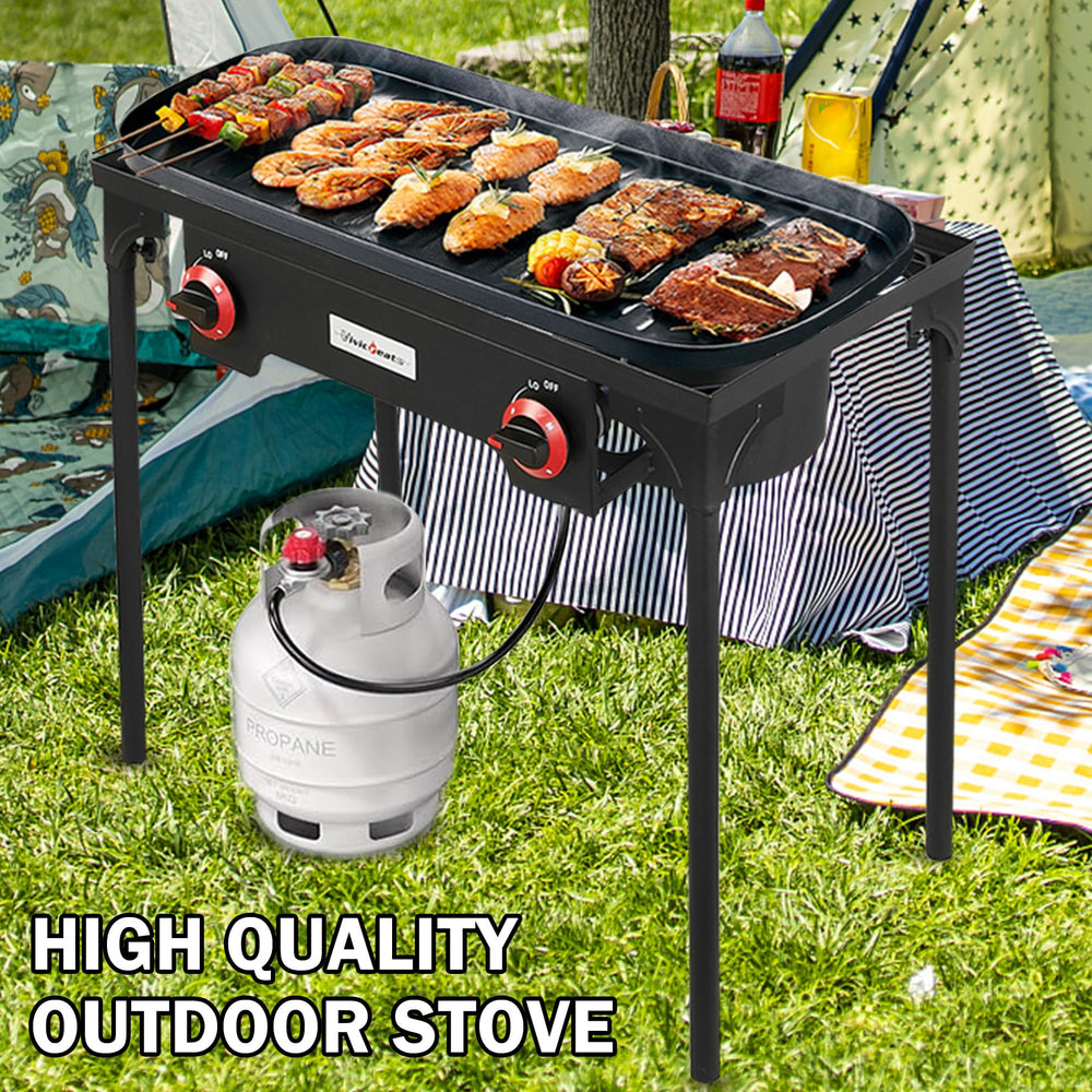 vivicreate heavy pot support demo with large Dutch oven showing 100 lb load capacity