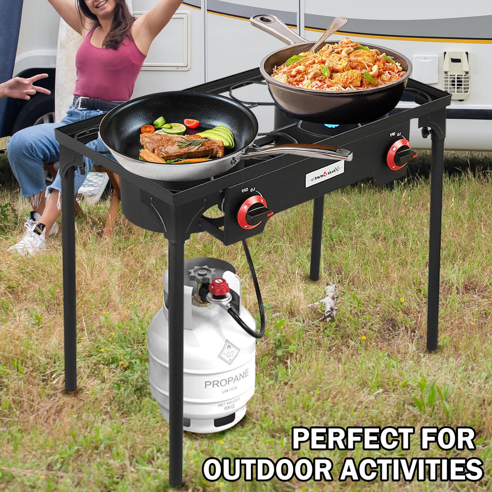 vivicreate side profile with control knobs highlighting adjustable high-pressure flame control