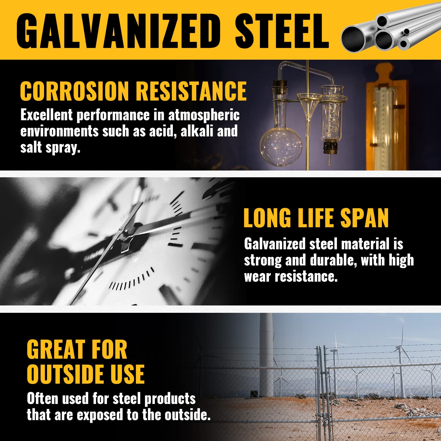 VIVIDA close-up of hot-dip galvanized finish highlighting corrosion resistance