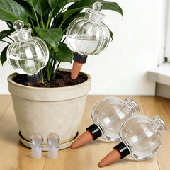 Vividaire front view of four 18 oz globes showing sleek round design and storage benefits
