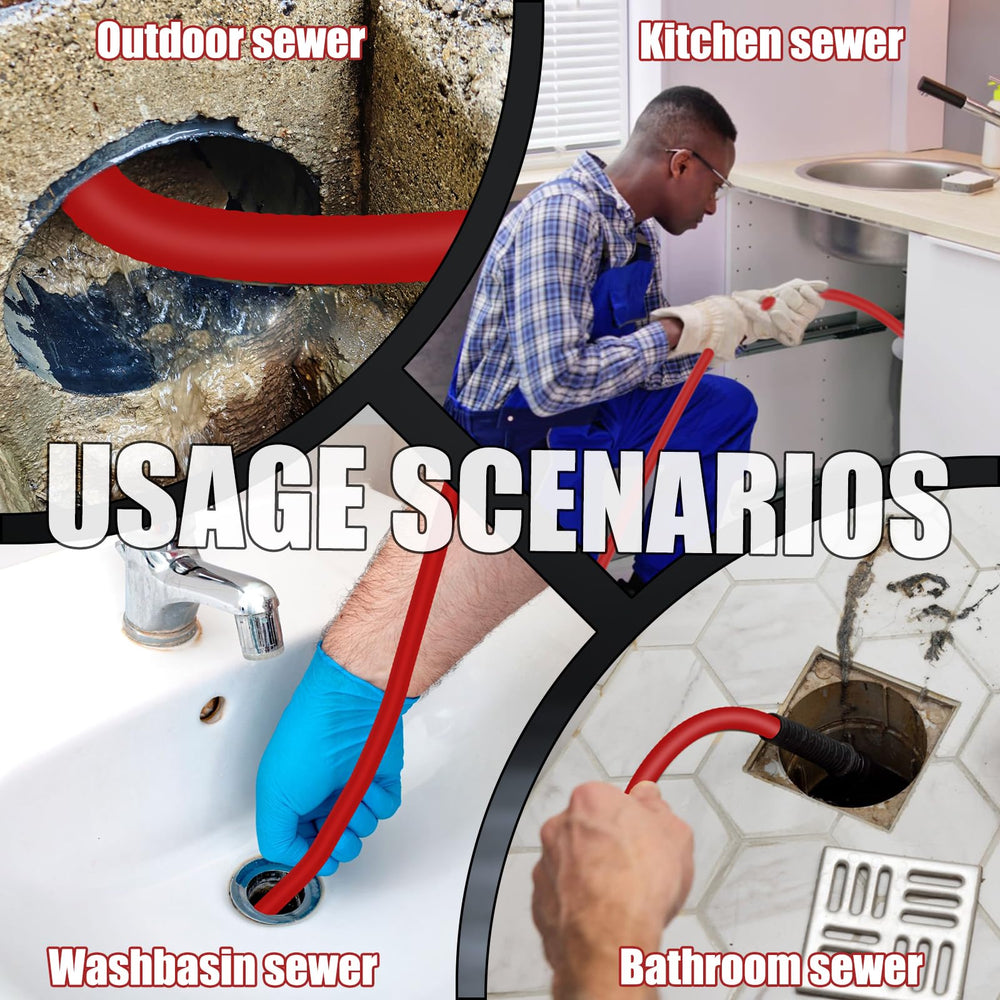 VividWash gloves, wrench, Teflon tape and ties arranged for readiness