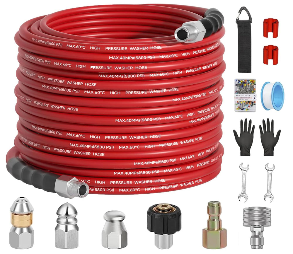 VividWash front packaging showing full sewer jetter kit and contents