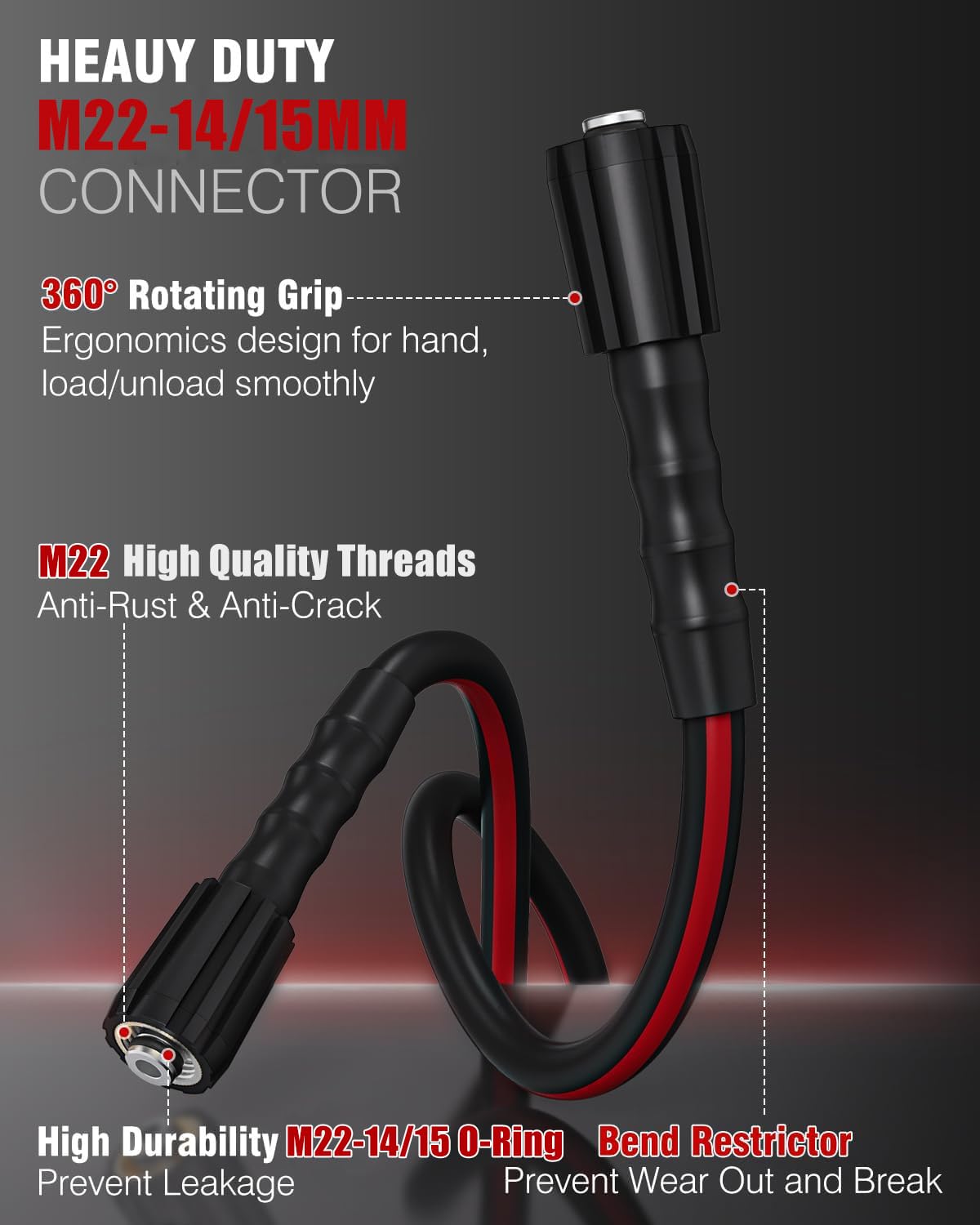 VividWash stainless 3/8" quick-connect kit displayed for fast, tool-free hookup